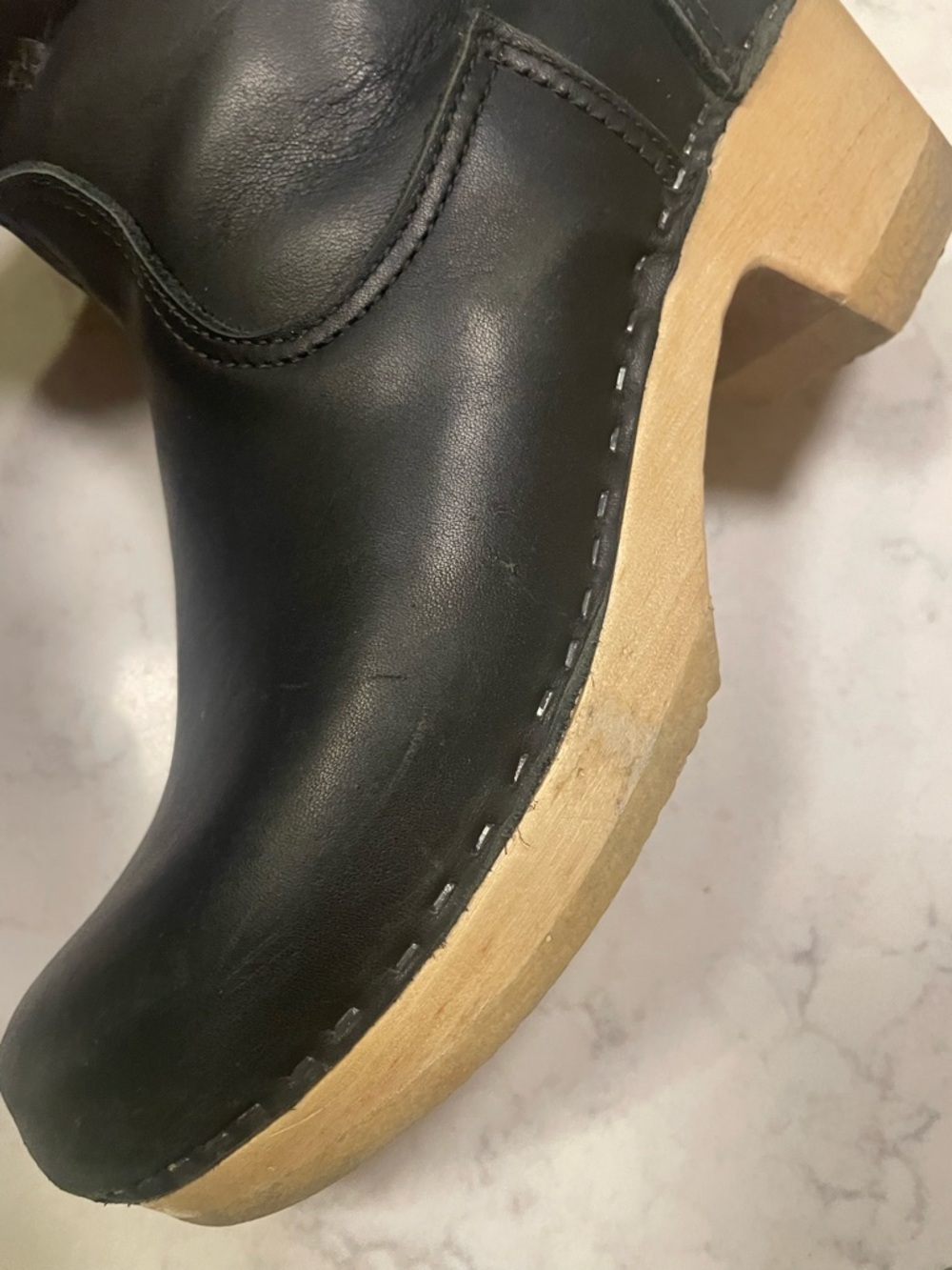 No 6 Black Leather Clog Buckle Boot - Size 40 - Picture 16 of 16